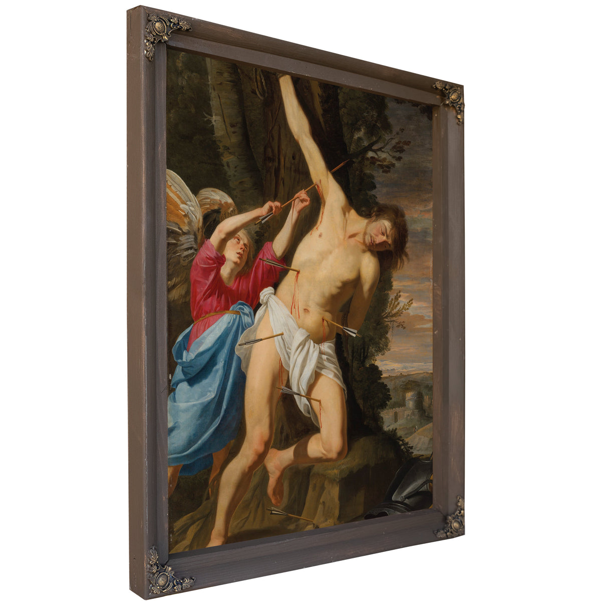 Saint Sebastian Healed By An Angel By Theodoor Rombouts