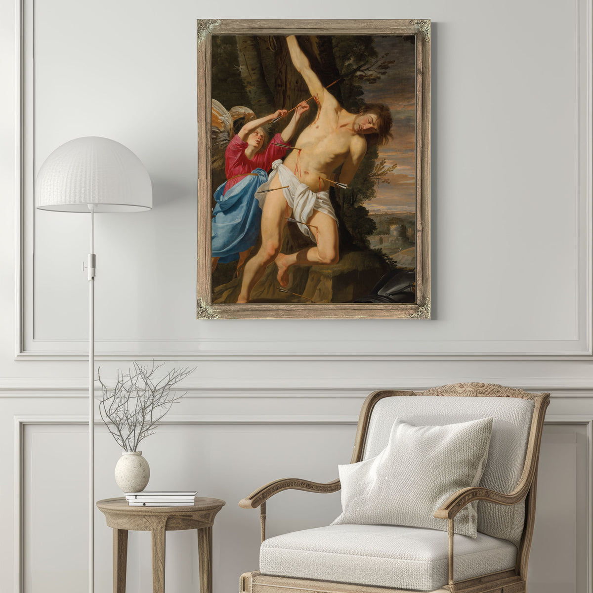 Saint Sebastian Healed By An Angel By Theodoor Rombouts