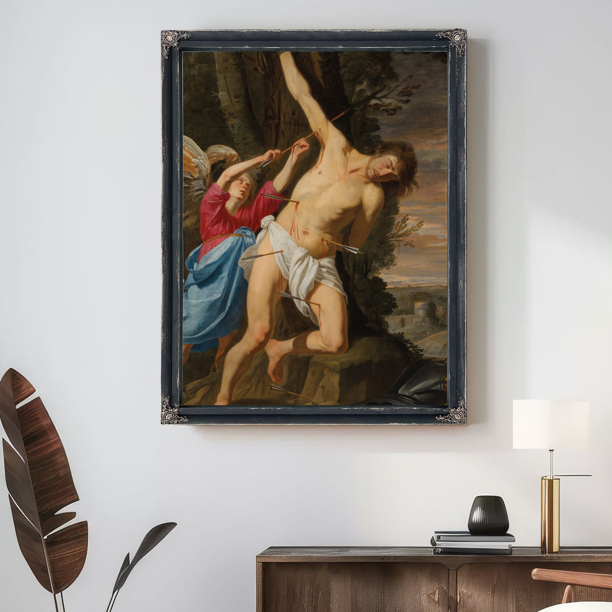 Saint Sebastian Healed By An Angel By Theodoor Rombouts