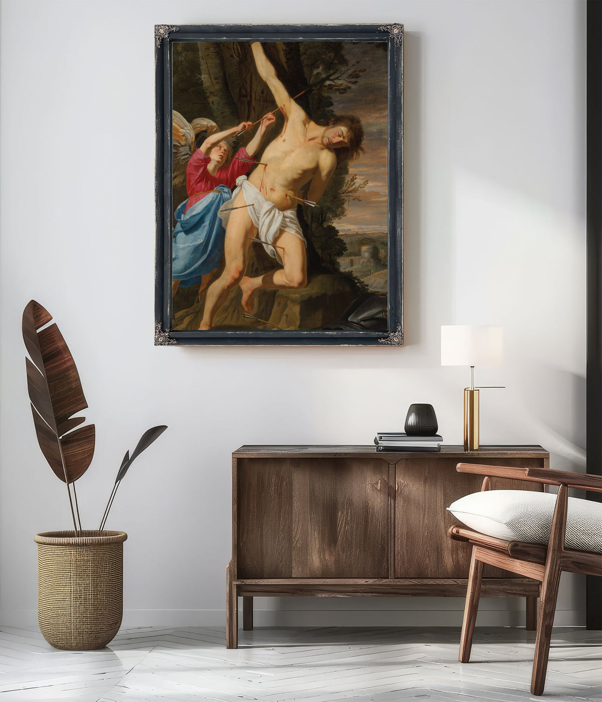 Saint Sebastian Healed By An Angel By Theodoor Rombouts