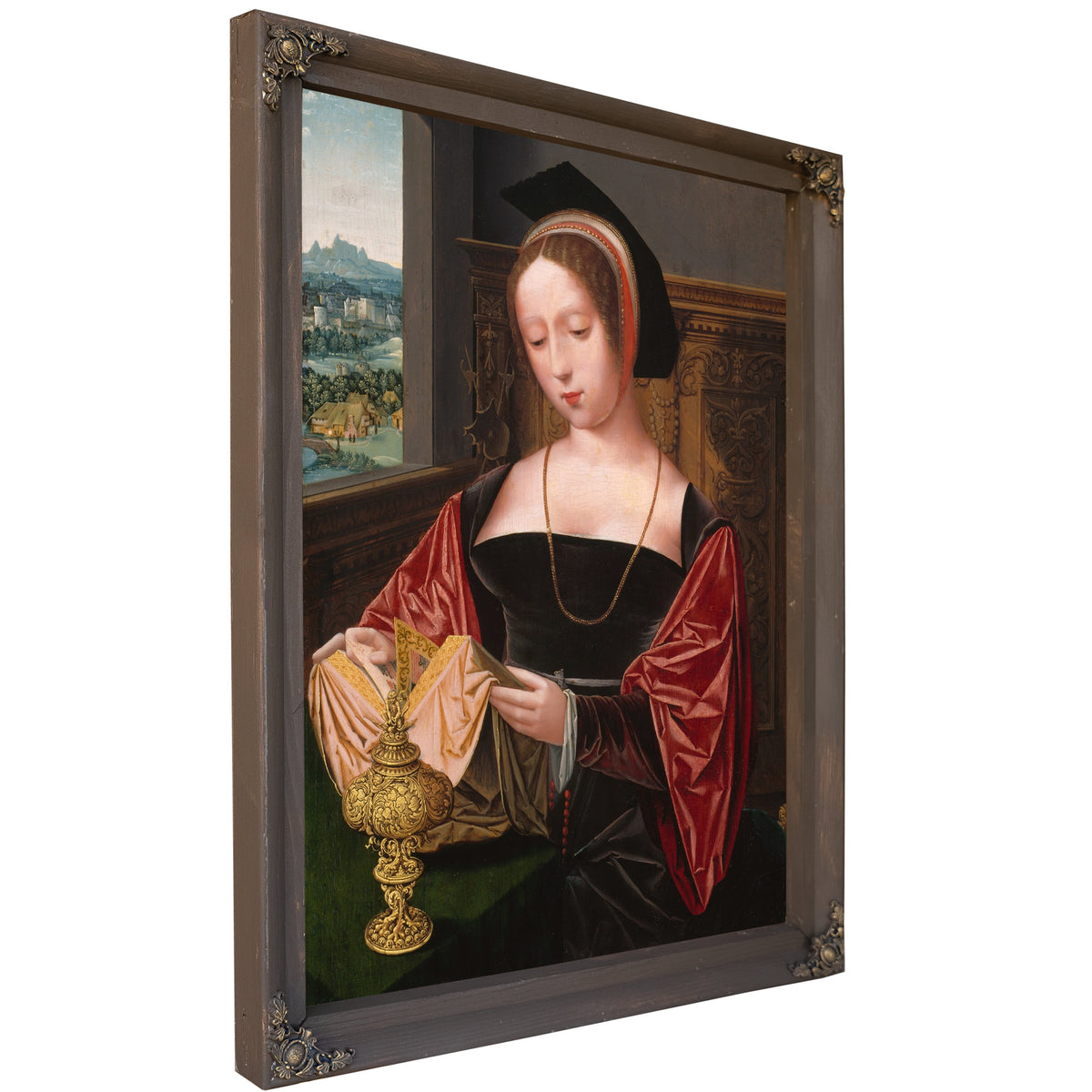 A Lady Reading Saint Mary Magdalene By Master of the Female Half-Lengths