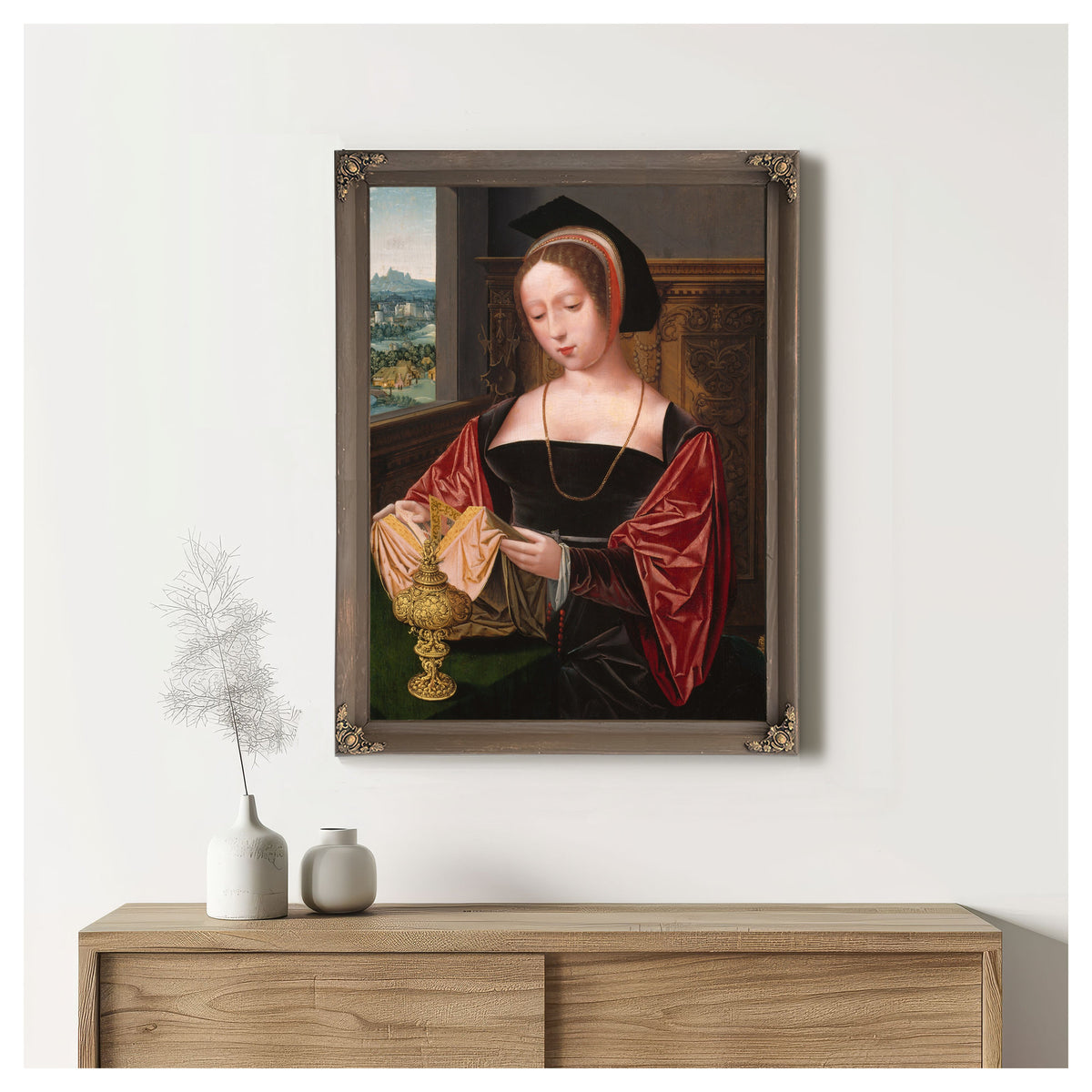 A Lady Reading Saint Mary Magdalene By Master of the Female Half-Lengths