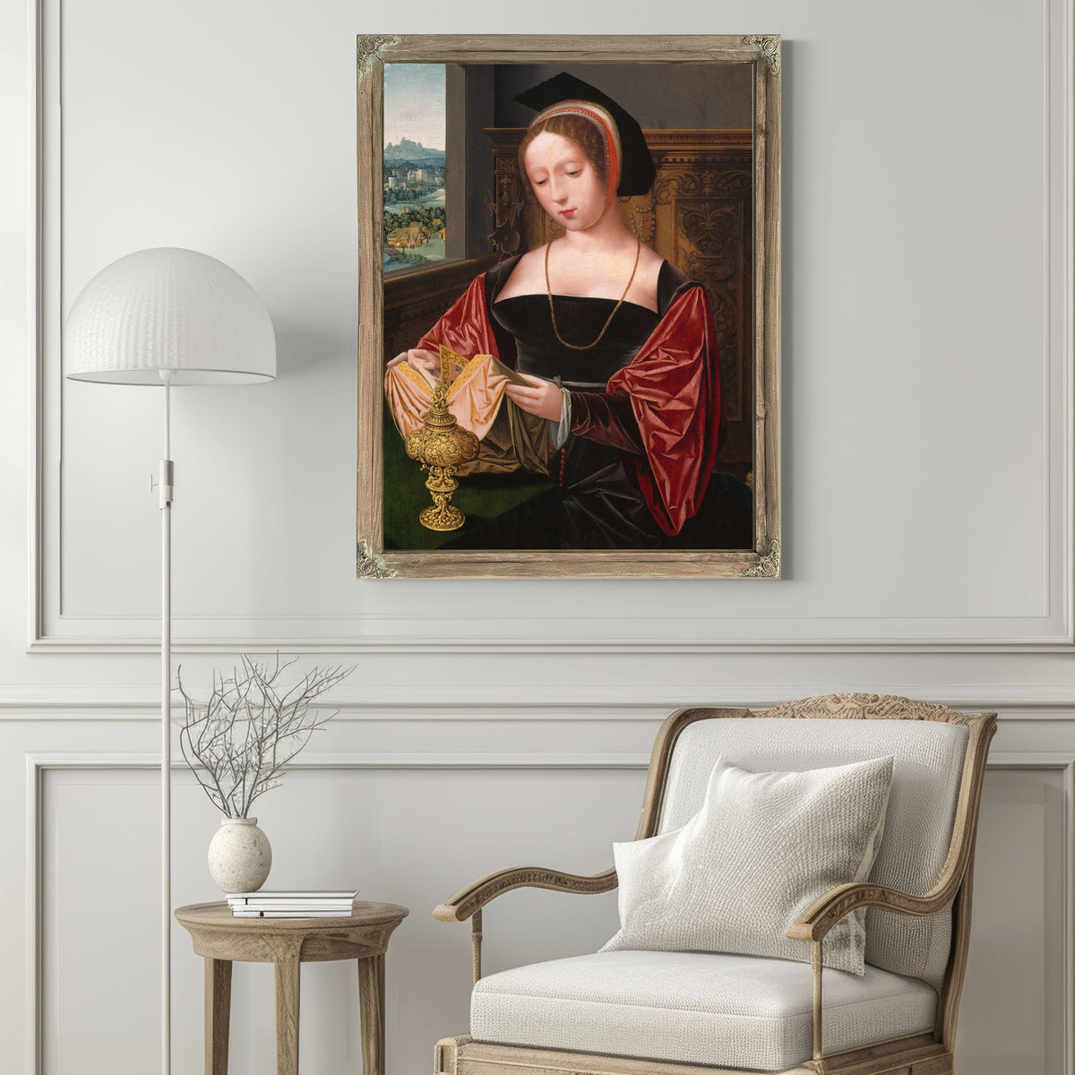A Lady Reading Saint Mary Magdalene By Master of the Female Half-Lengths