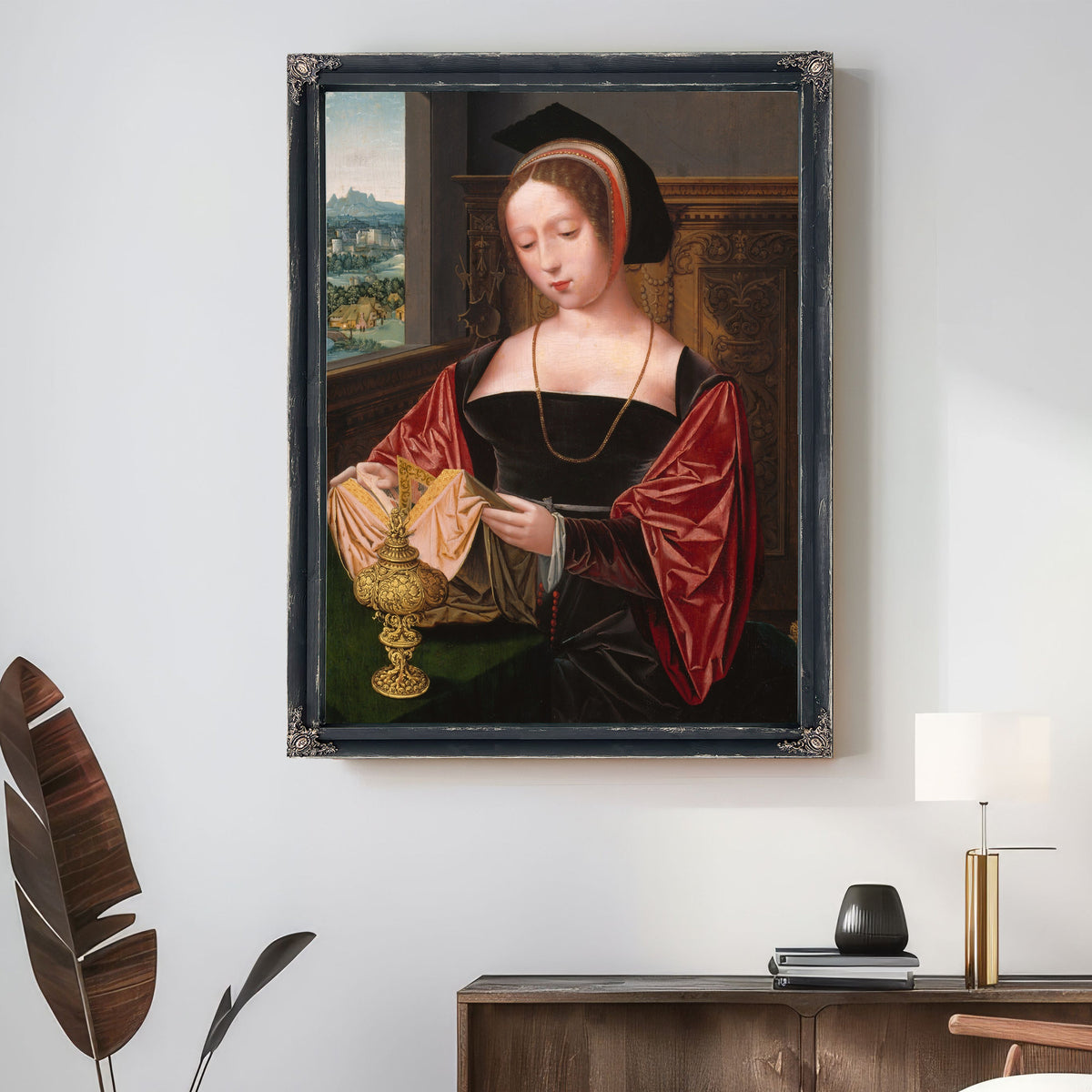A Lady Reading Saint Mary Magdalene By Master of the Female Half-Lengths
