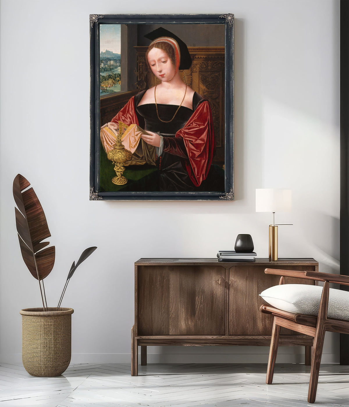 A Lady Reading Saint Mary Magdalene By Master of the Female Half-Lengths
