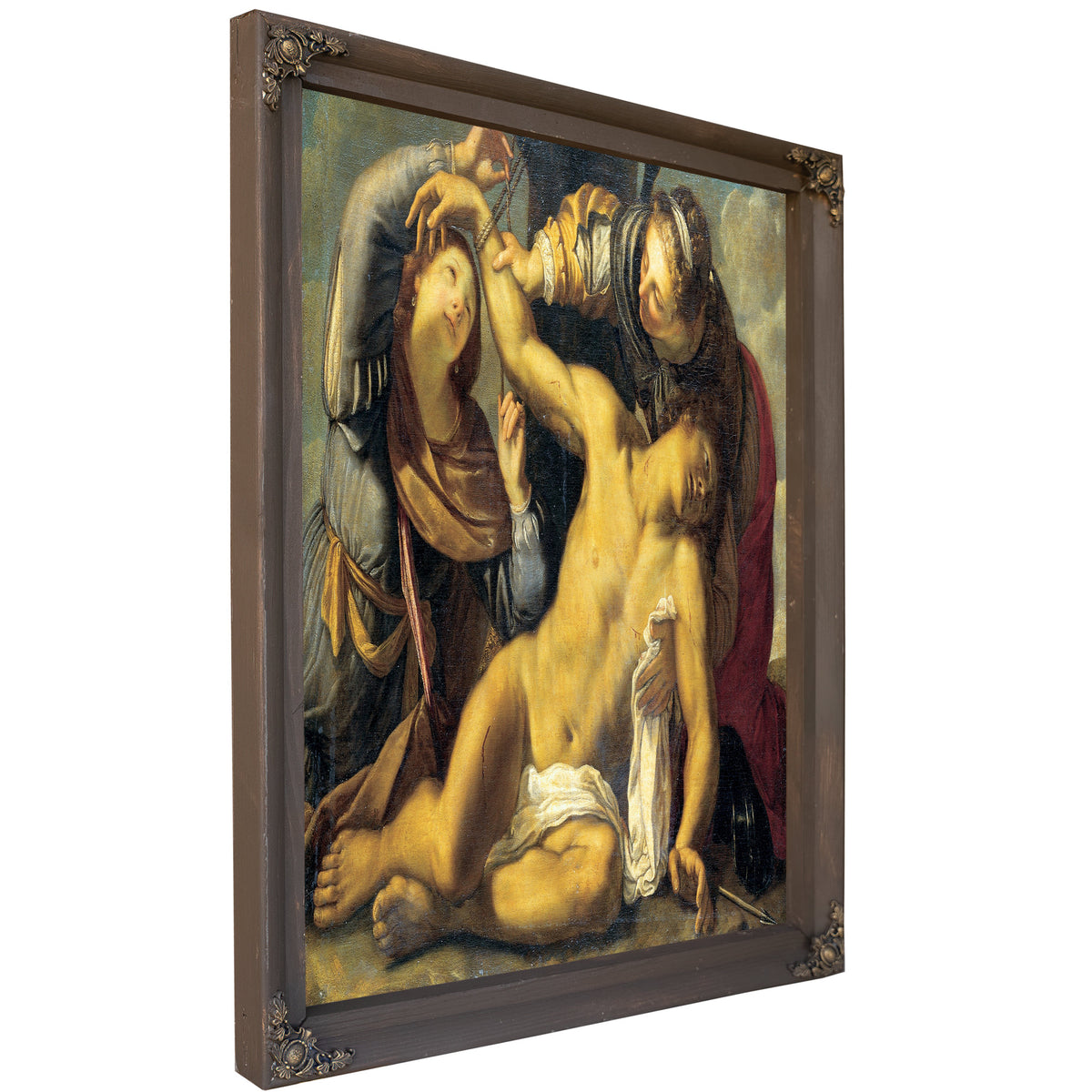Saint Sebastian Being Cured By Saint Irene And A Servant By Carracci School