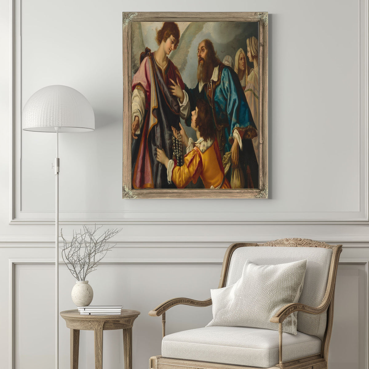 The Angel Raphael Refusing The Gifts Offered By Tobias By Studio oOf Giovanni Biliverti