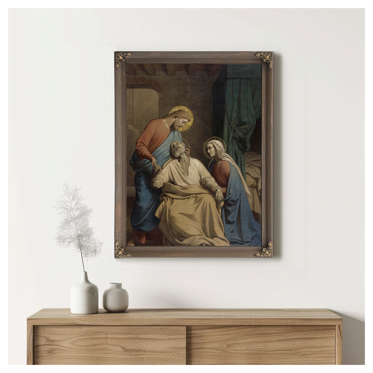 The Death Of Saint Joseph 4 By Auguste Jean-Baptiste Leloir
