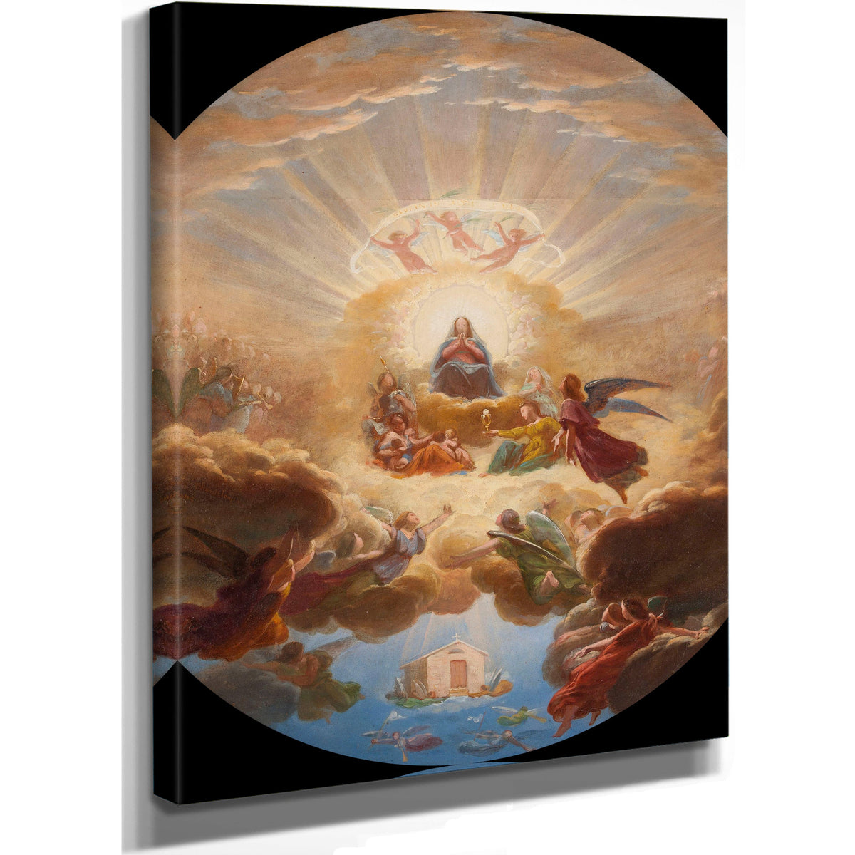 La Translation De La Sainte Maison Par Les Anges By Pierre Claude François Delorme