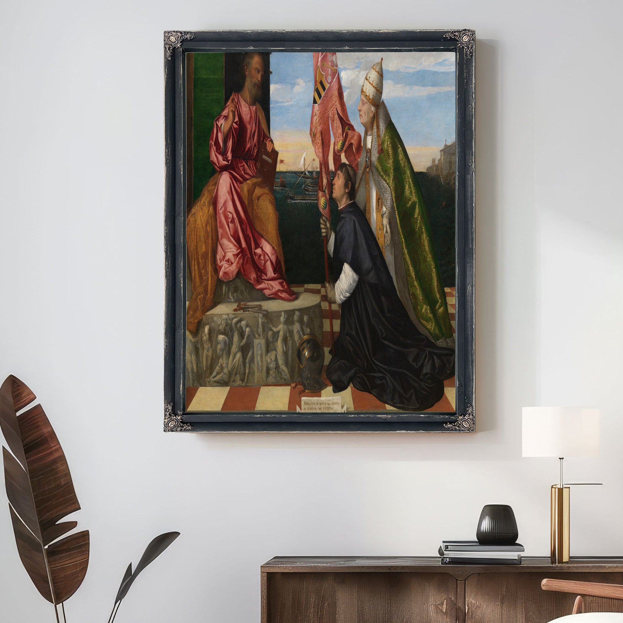 Pope Alexander Vi Presenting Bishop Jacopo Pesaro To Saint Peter By Titian