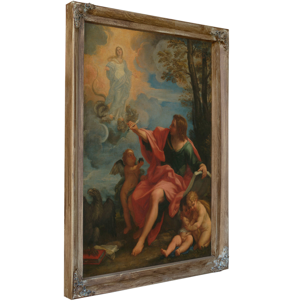 Saint John The Evangelist On Patmos 3 By Circle of Carlo Maratti