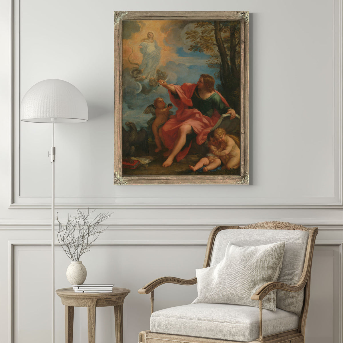 Saint John The Evangelist On Patmos 3 By Circle of Carlo Maratti