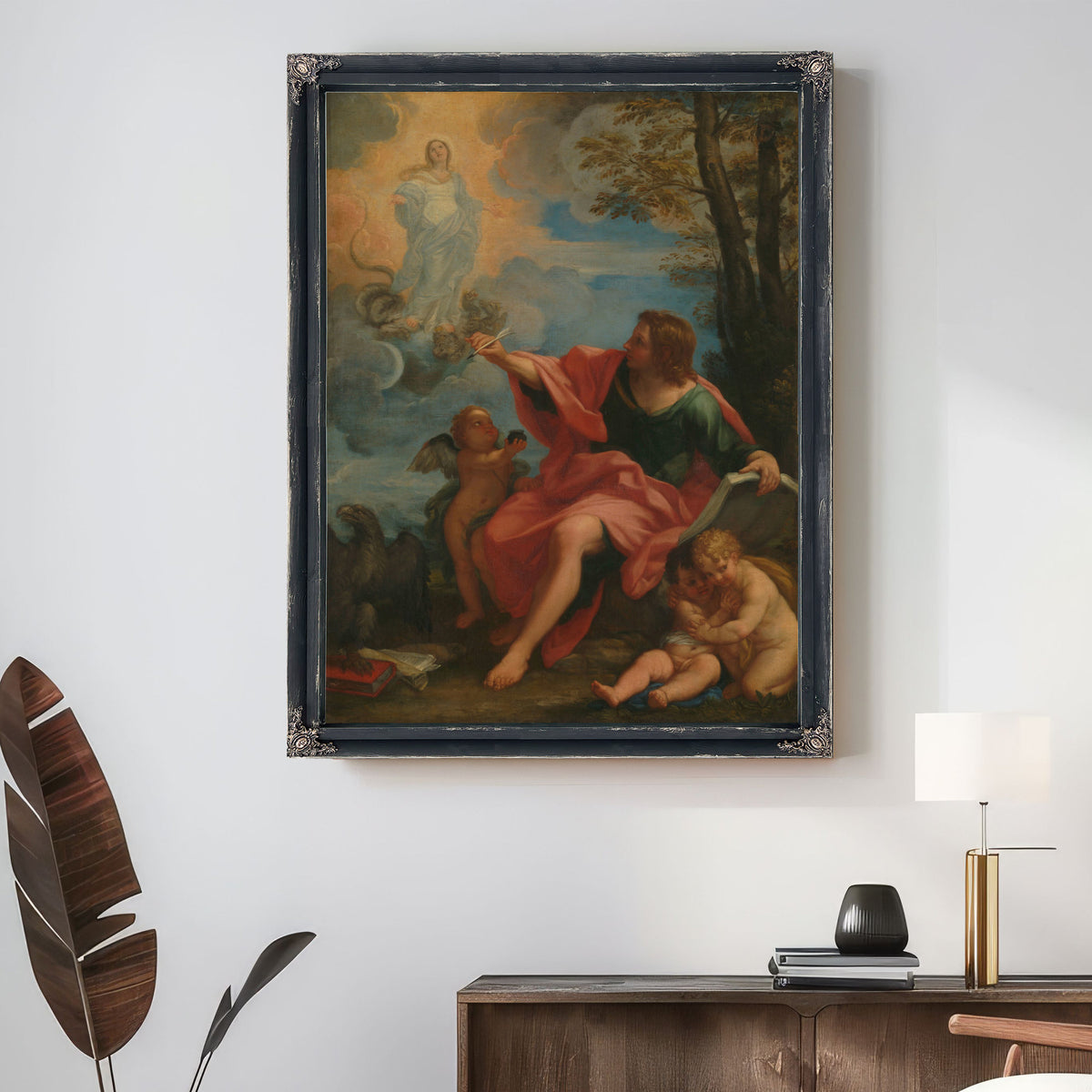 Saint John The Evangelist On Patmos 3 By Circle of Carlo Maratti