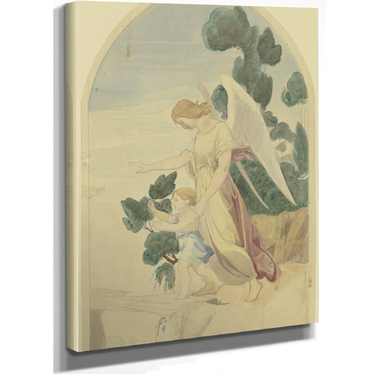 A Guardian Angel Guides A Child Over A Precipice By Johann Jakob Jung