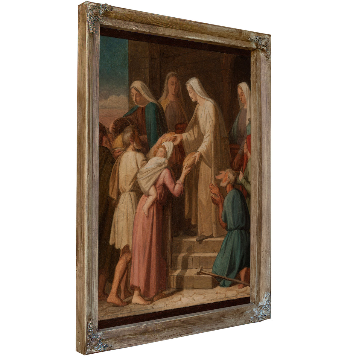 Sainte Genevieve Distribuant Le Pain Aux Pauvres By Pierre-Auguste Pichon