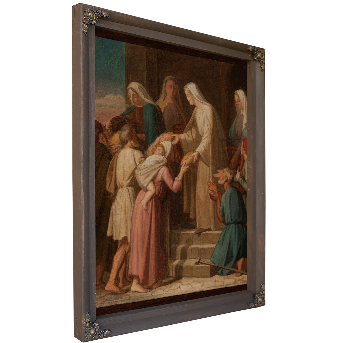 Sainte Genevieve Distribuant Le Pain Aux Pauvres By Pierre-Auguste Pichon