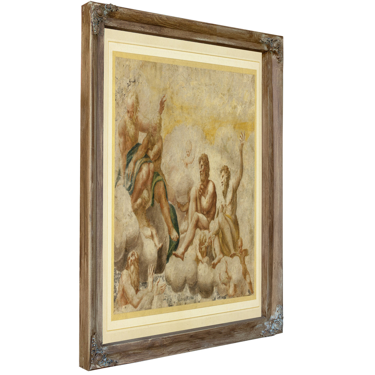 Saint Peter And Other Seated Apostles With Saint John The Evangelist Below By After Correggio