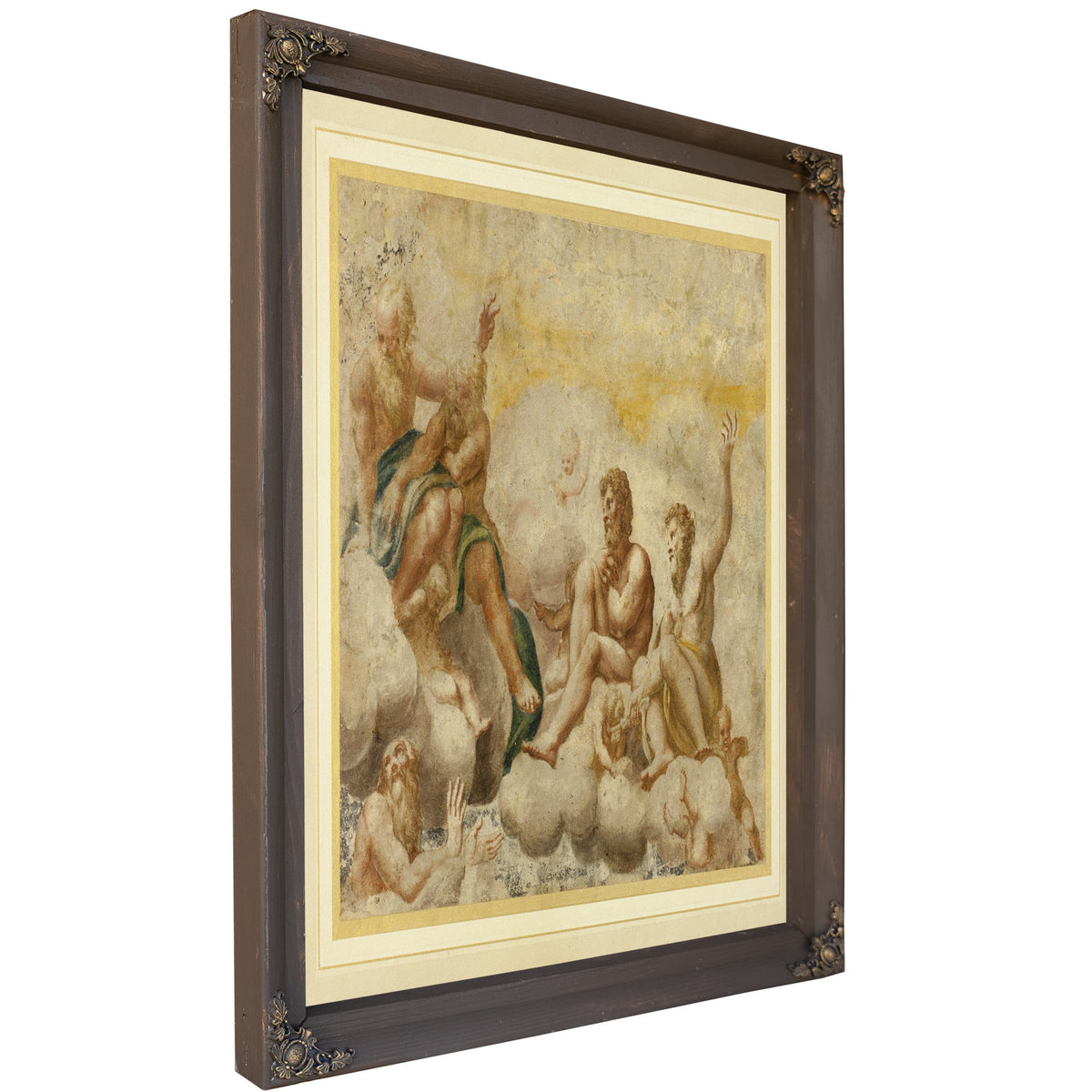 Saint Peter And Other Seated Apostles With Saint John The Evangelist Below By After Correggio
