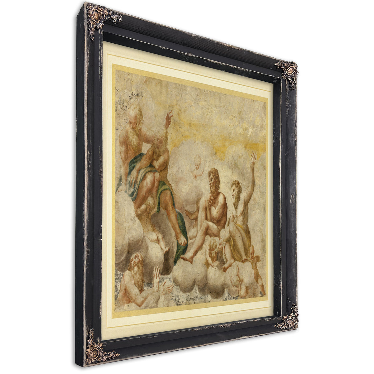 Saint Peter And Other Seated Apostles With Saint John The Evangelist Below By After Correggio