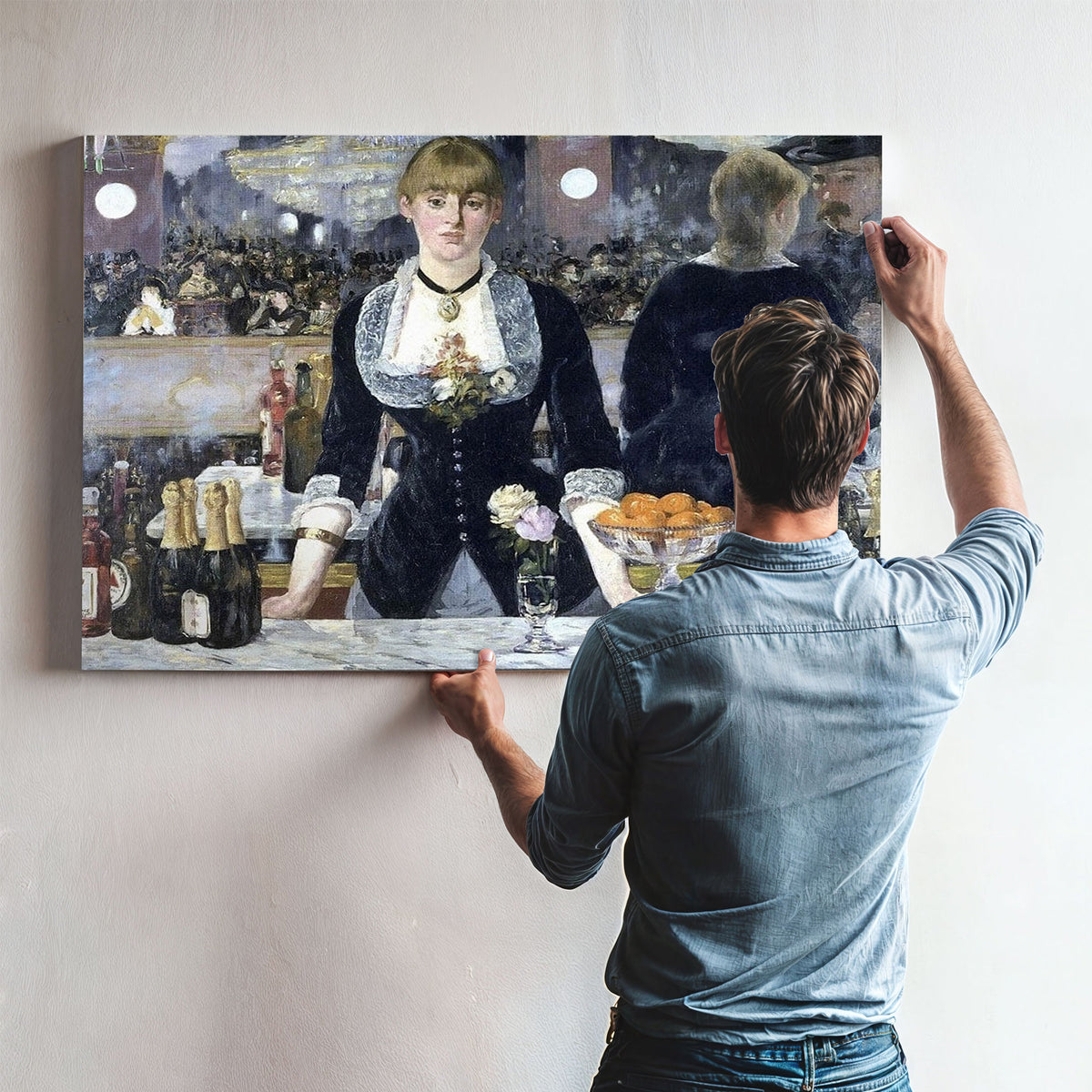 A Bar At The Folies Bergere By Edouard Manet