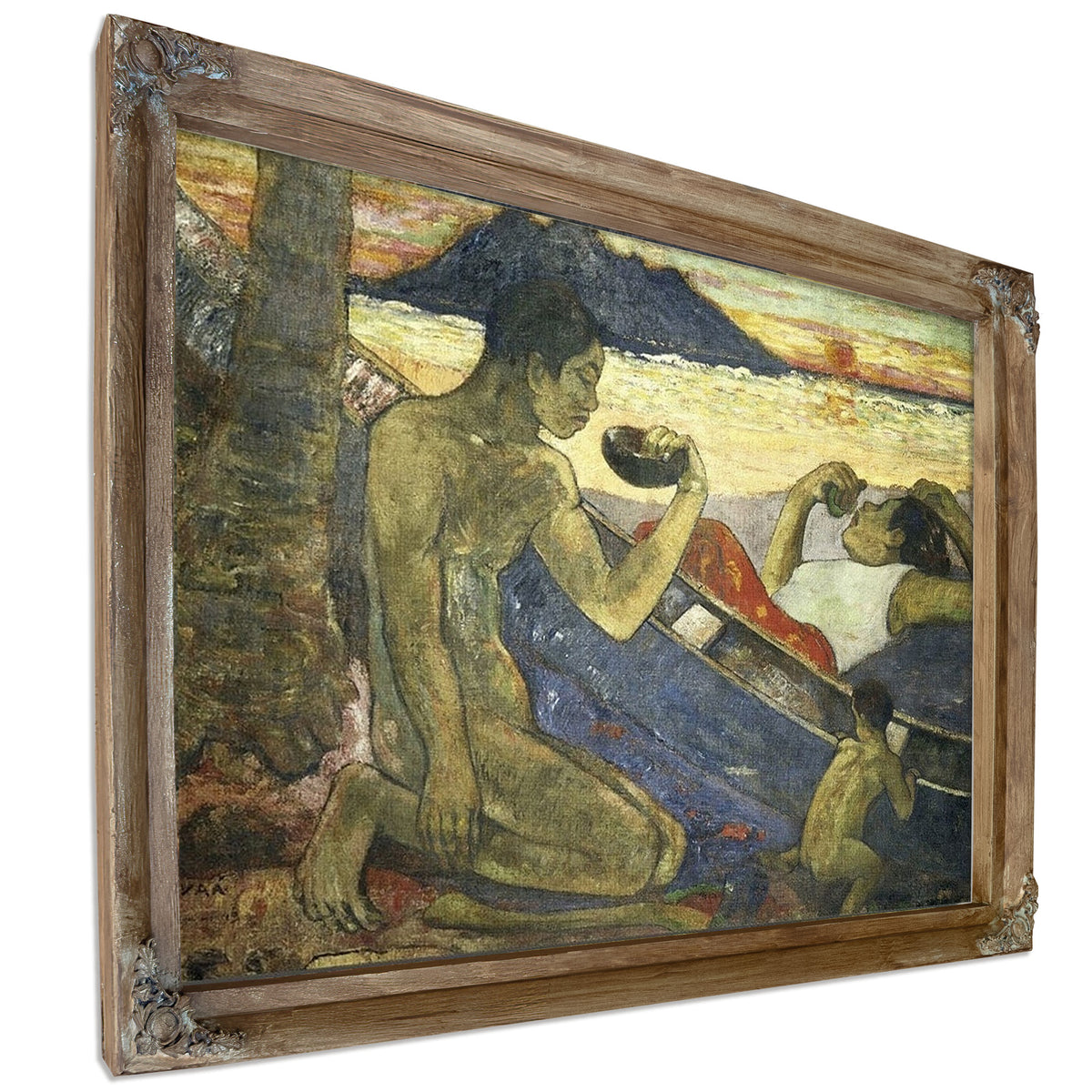 A Canoe (Tahitian Family) By Paul Gauguin