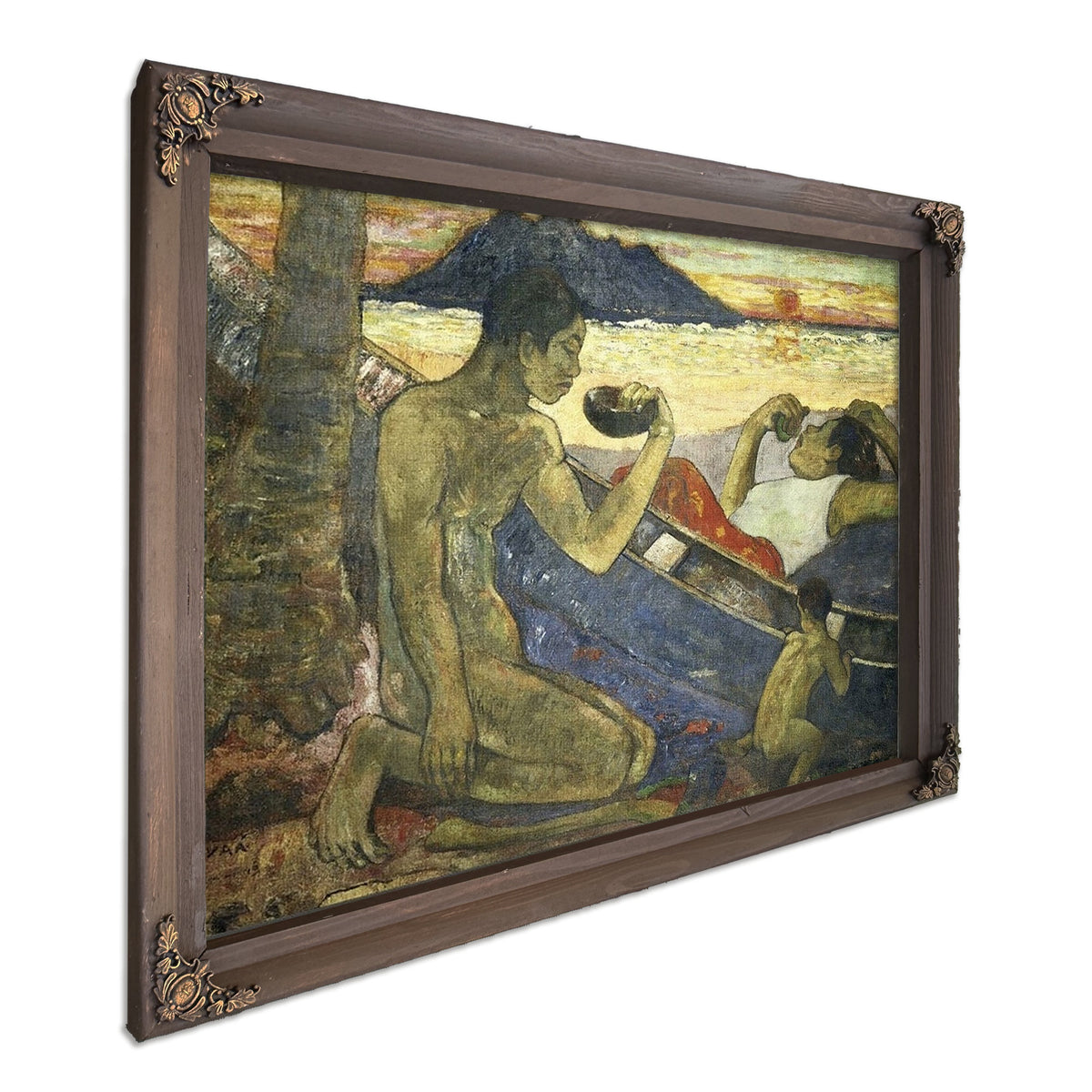 A Canoe (Tahitian Family) By Paul Gauguin