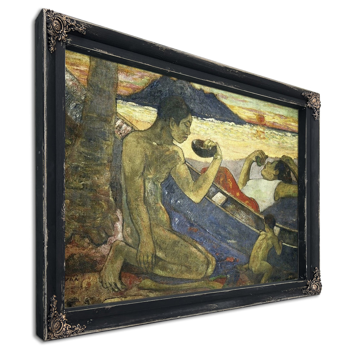 A Canoe (Tahitian Family) By Paul Gauguin