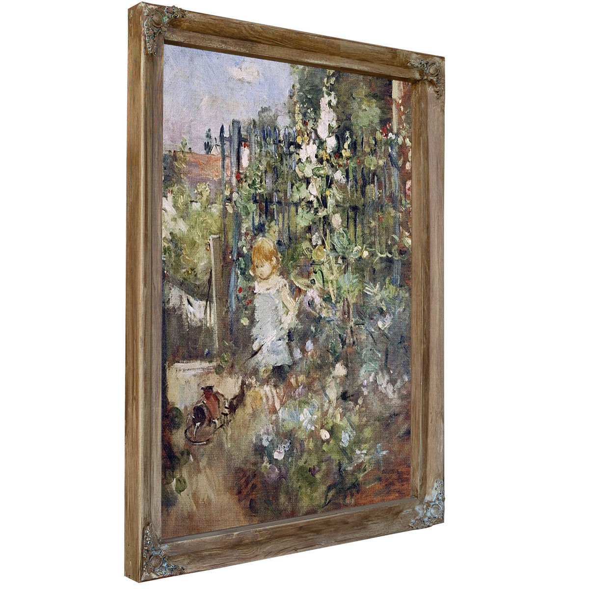 A Child In The Rosebeds By Berthe Morisot