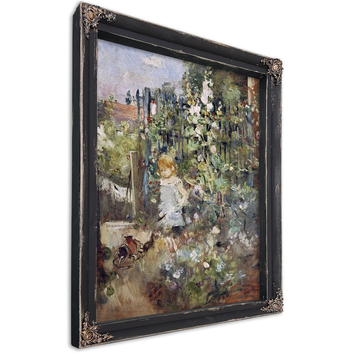 A Child In The Rosebeds By Berthe Morisot