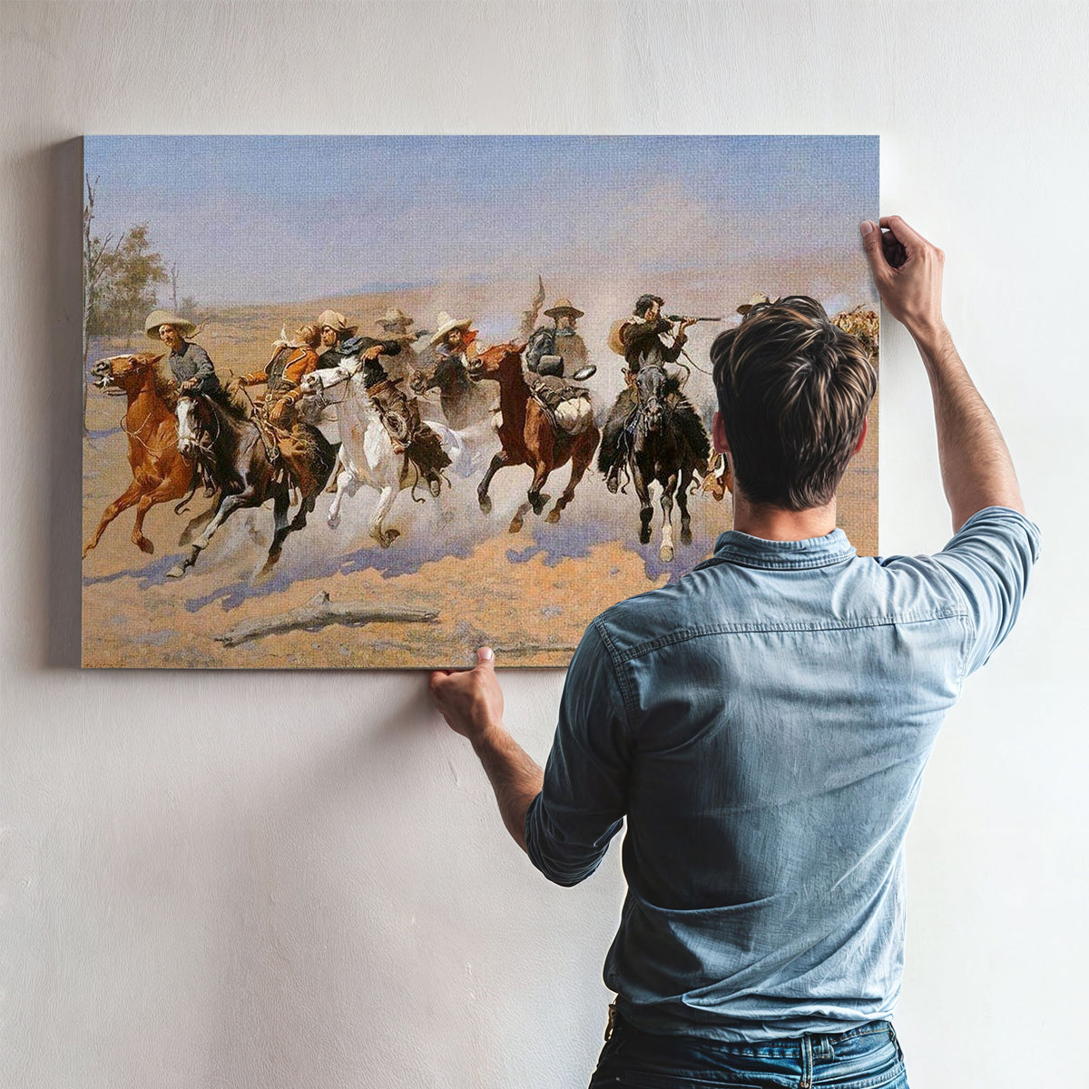 A Dash For The Timber by Frederic Remington