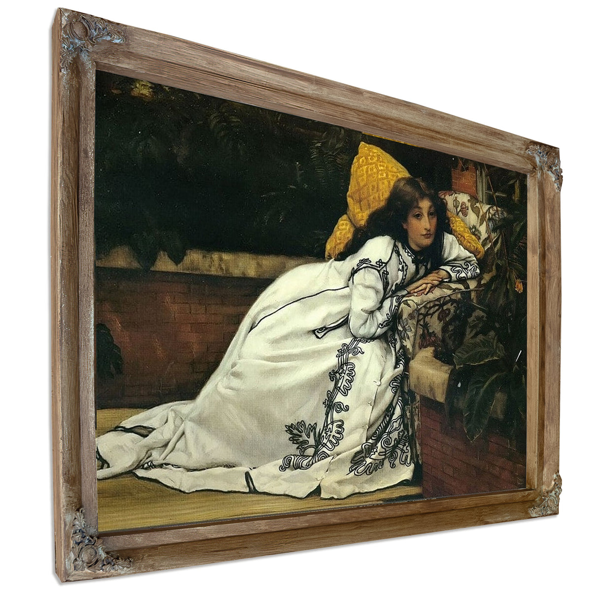 A Girl In An Armchair By James Tissot