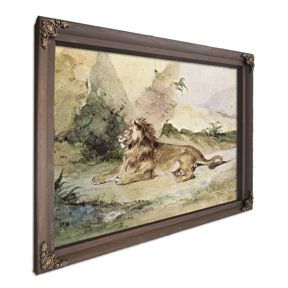 A Lion In The Desert By Ferdinand Victor Eugene Delacroix