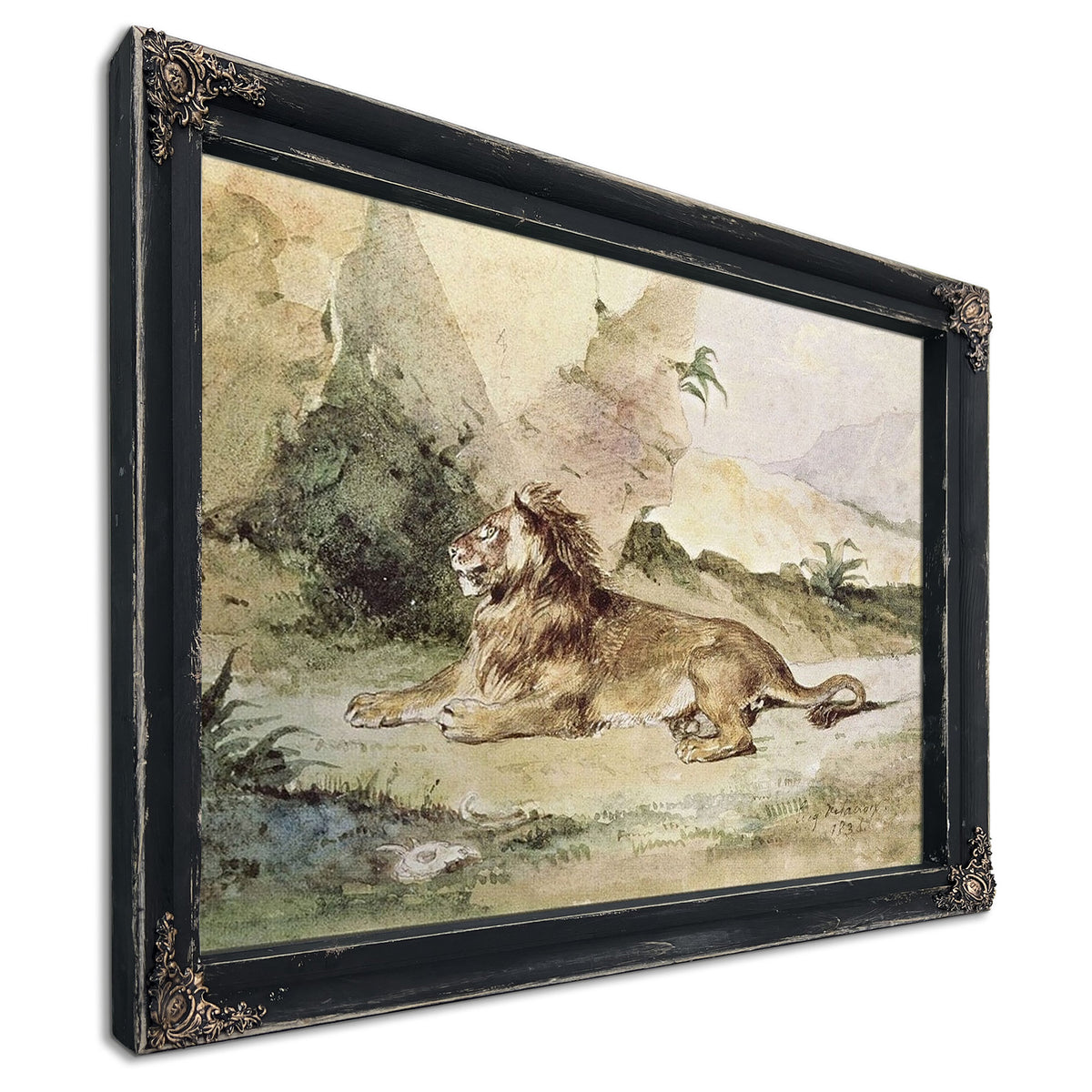 A Lion In The Desert By Ferdinand Victor Eugene Delacroix