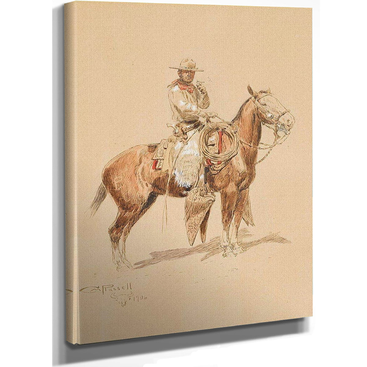 A Shadow Rider By Charles Marion Russell