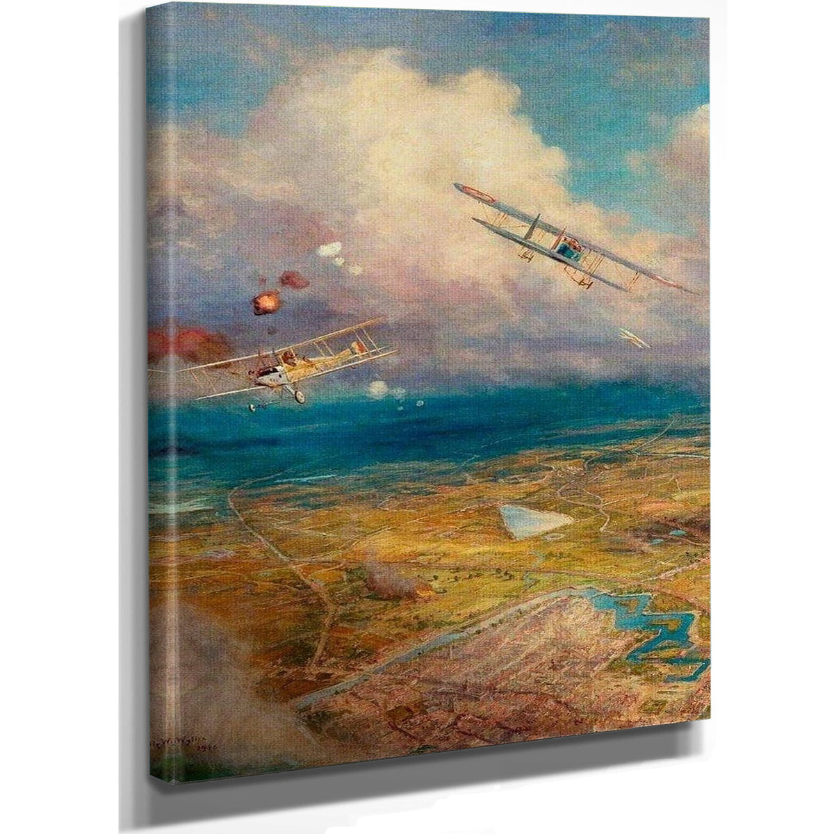 Aerial View Of The Western Front By William Lionel Wyllie