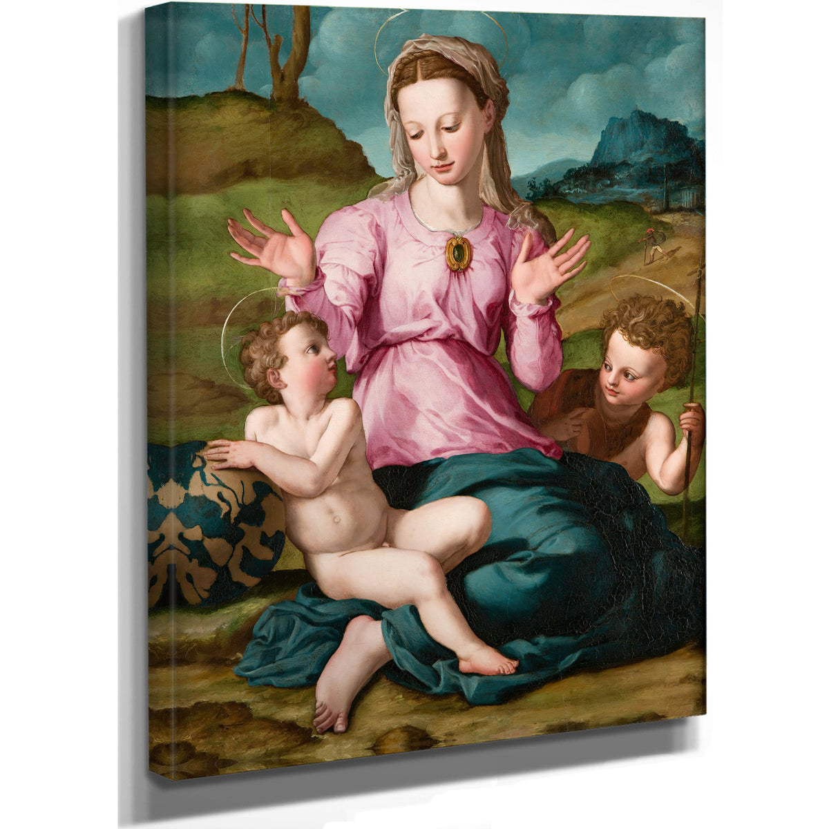 Madonna Child Saint John Baptist Ca By Agnolo Bronzino
