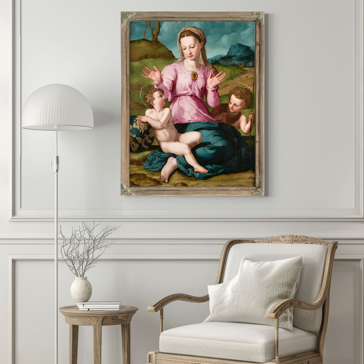 Madonna Child Saint John Baptist Ca By Agnolo Bronzino