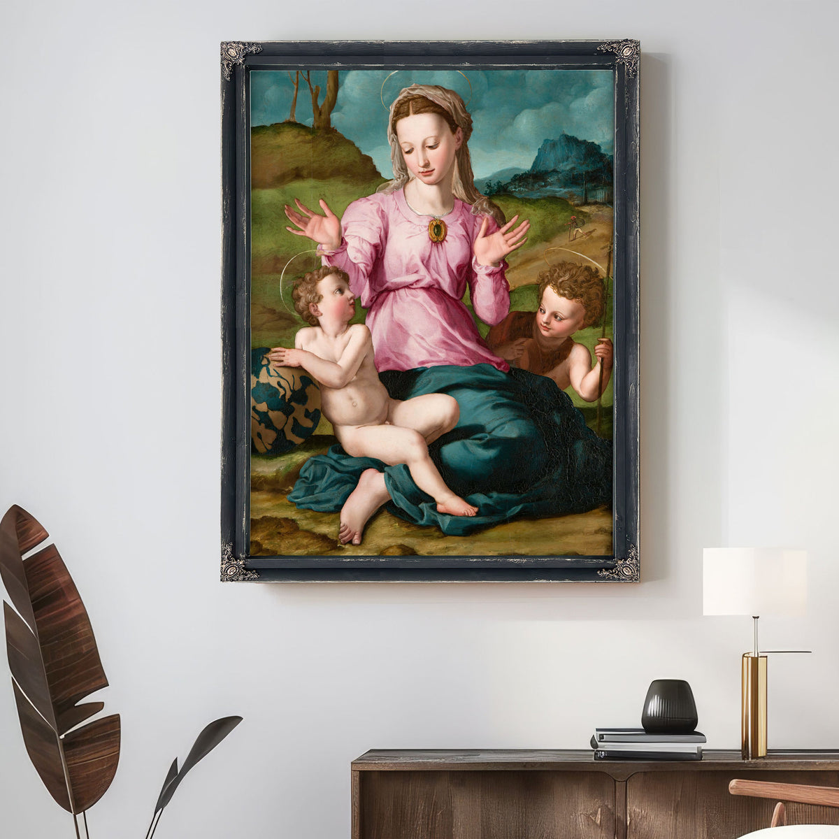 Madonna Child Saint John Baptist Ca By Agnolo Bronzino