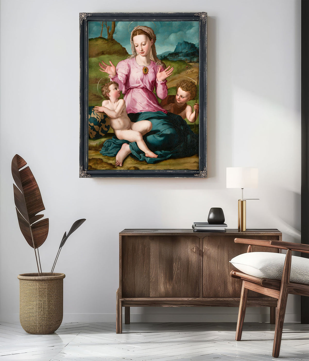 Madonna Child Saint John Baptist Ca By Agnolo Bronzino