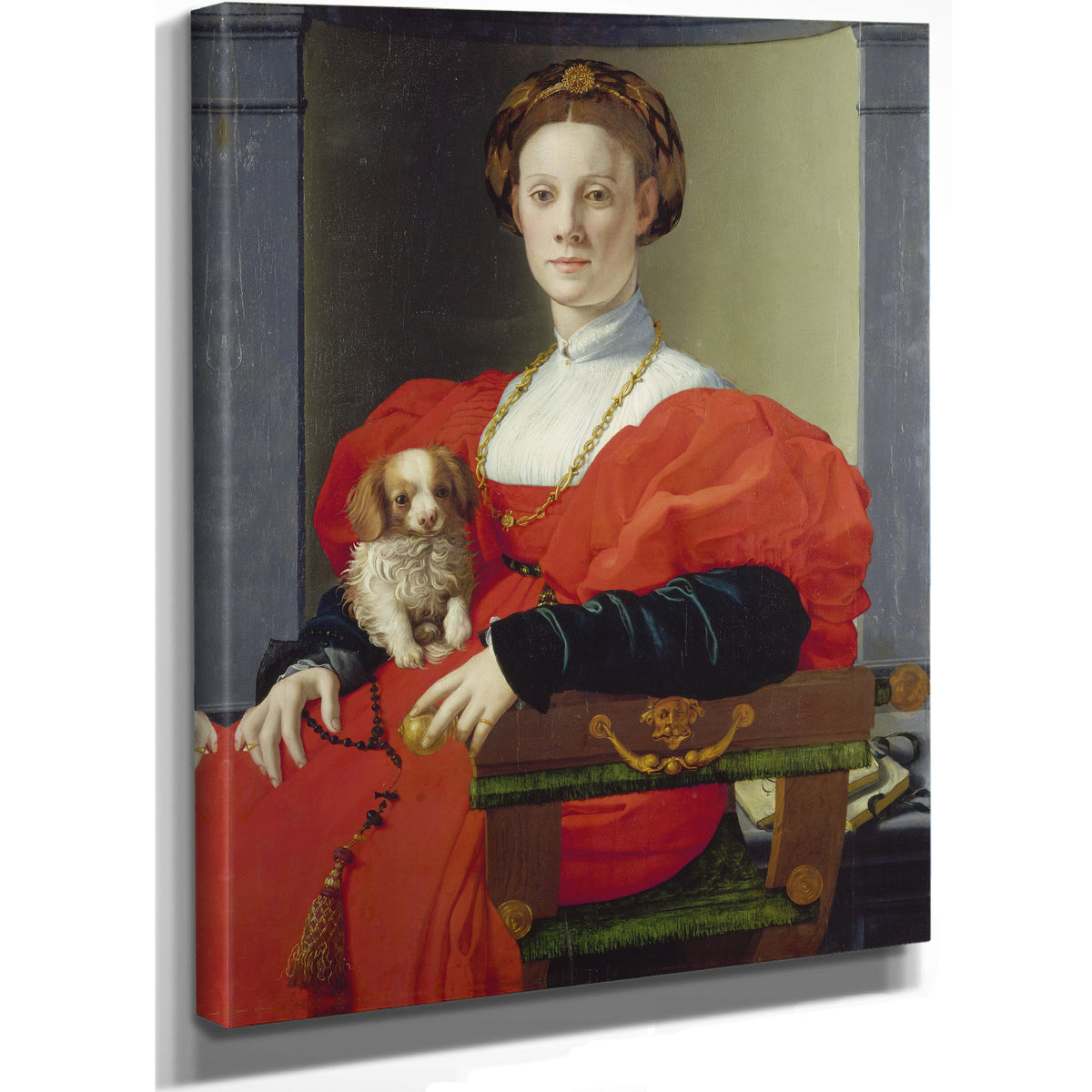 Portrait a Lady Red Francesca Salviati By Agnolo Bronzino