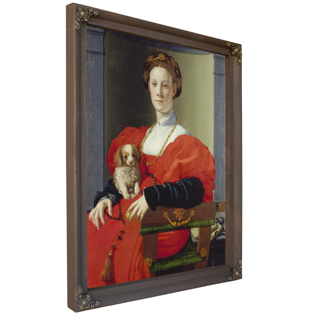 Portrait a Lady Red Francesca Salviati By Agnolo Bronzino
