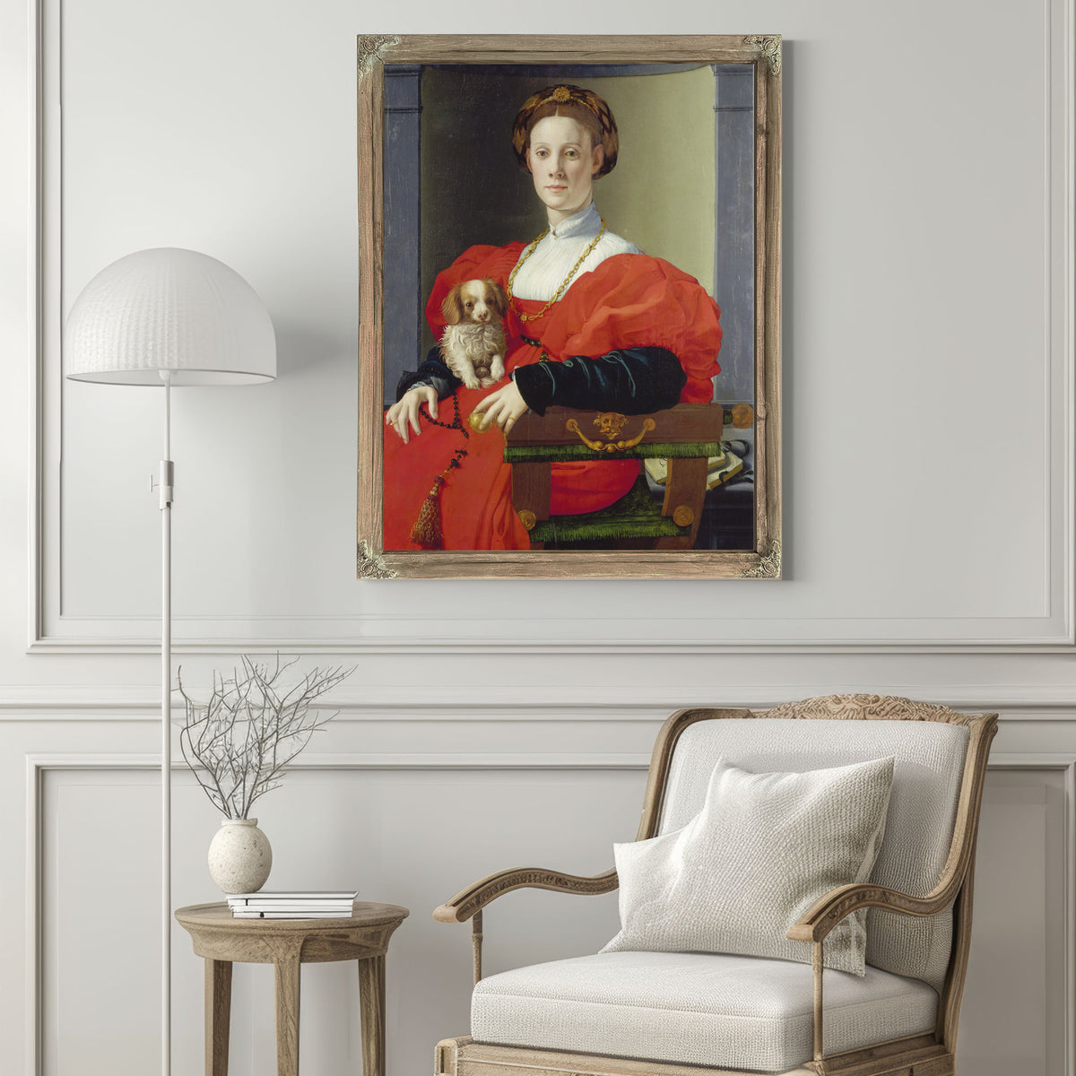 Portrait a Lady Red Francesca Salviati By Agnolo Bronzino