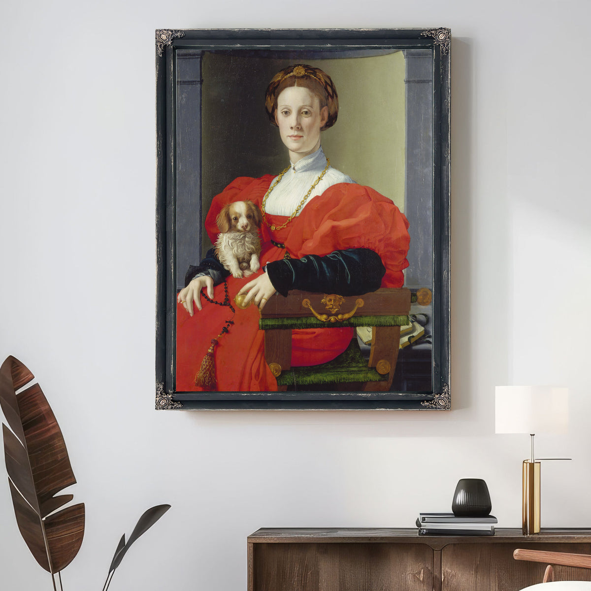 Portrait a Lady Red Francesca Salviati By Agnolo Bronzino