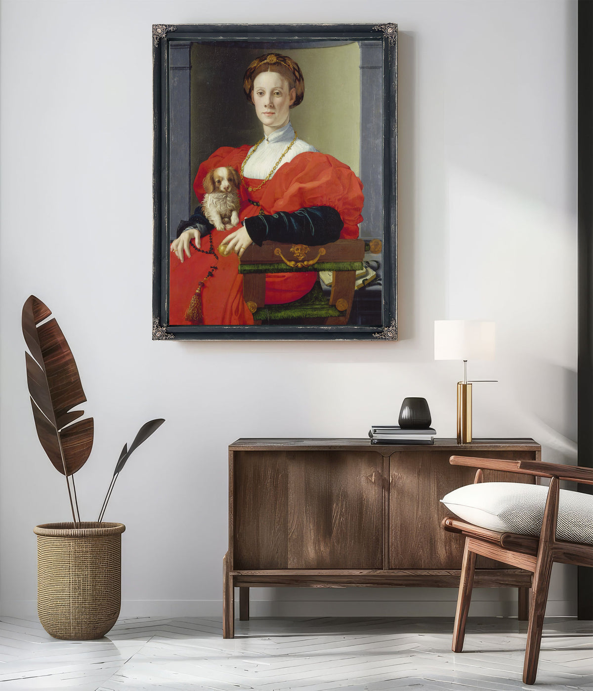 Portrait a Lady Red Francesca Salviati By Agnolo Bronzino