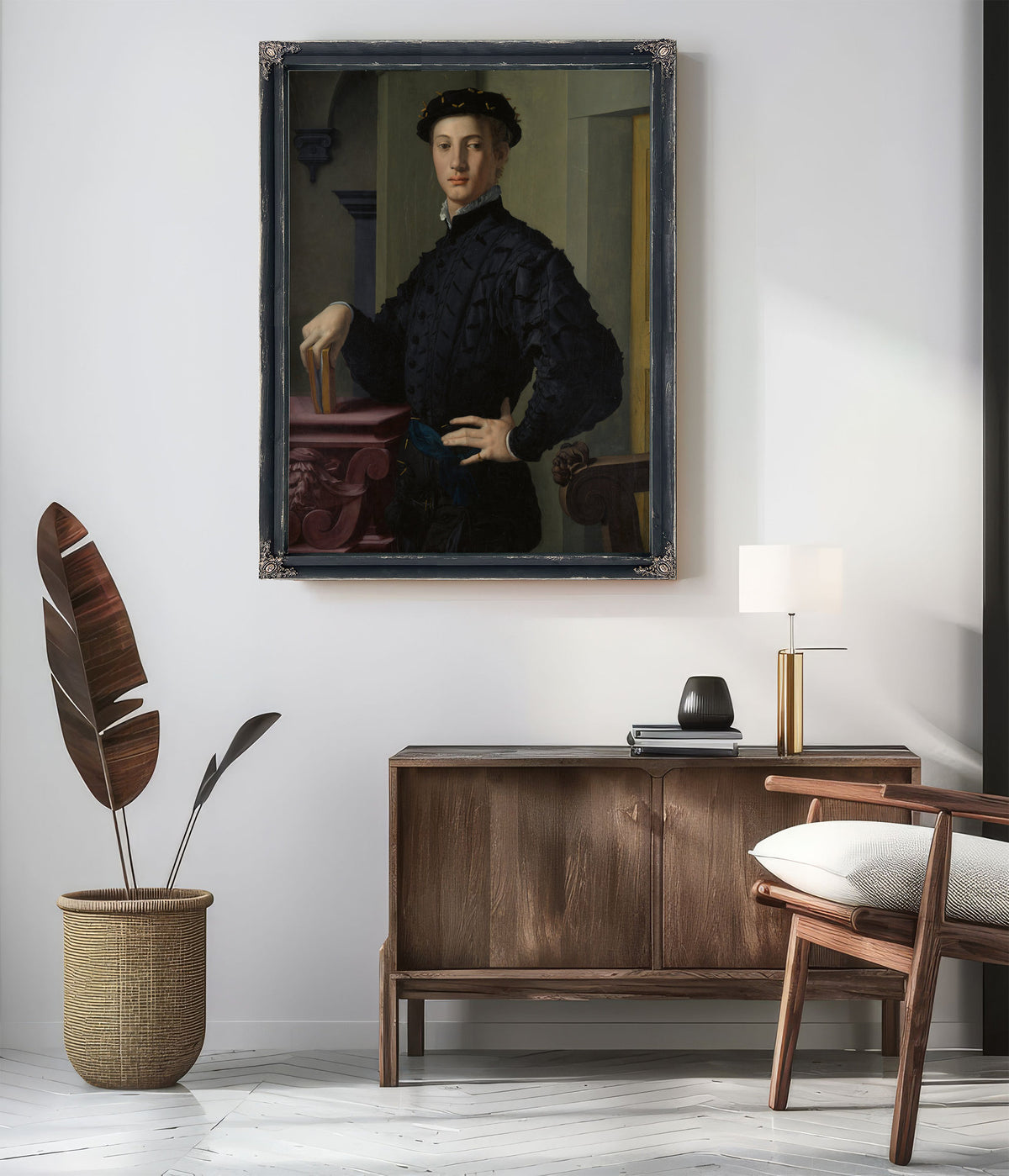 Portrait a Young Man 1530s By Agnolo Bronzino