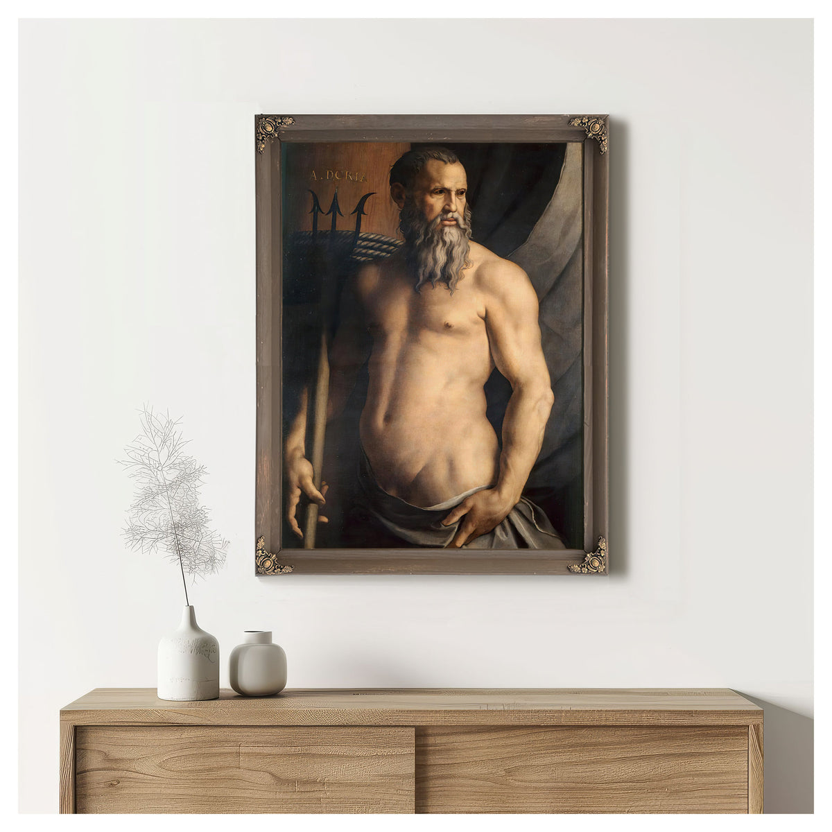 Portrait Andrea Doria As Neptune By Agnolo Bronzino