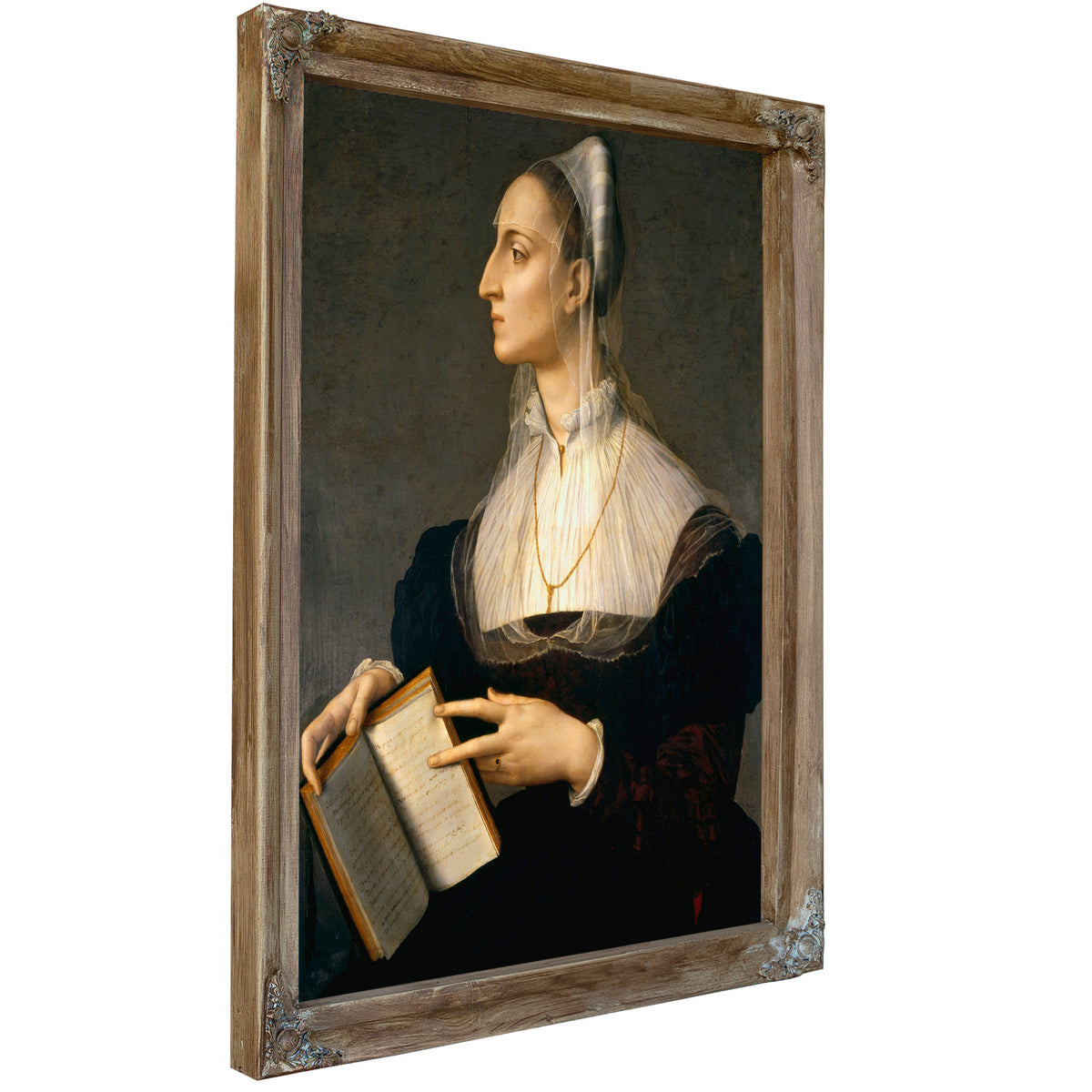 Portrait Laura Battiferri 1550s By Agnolo Bronzino