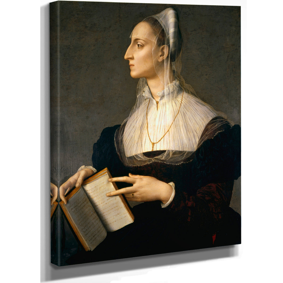 Portrait Laura Battiferri 1550s By Agnolo Bronzino