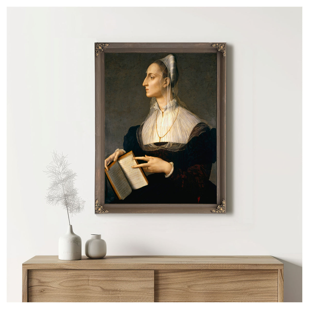 Portrait Laura Battiferri 1550s By Agnolo Bronzino