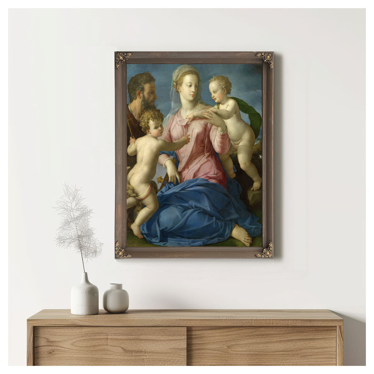 The Holy Family the Infant Saint John By Agnolo Bronzino
